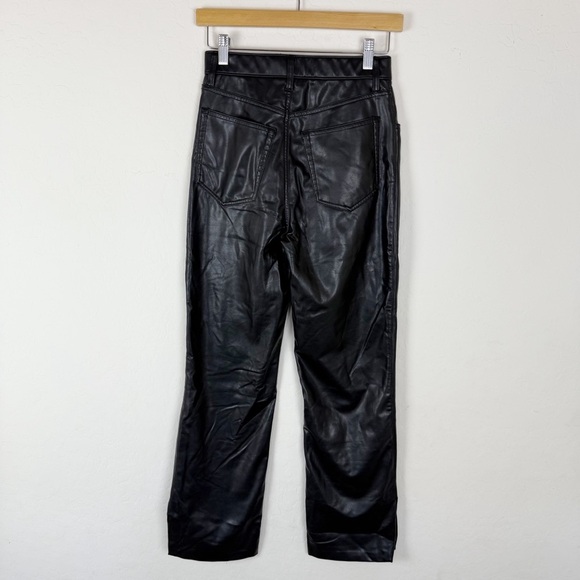 Abercrombie & Fitch The 90’s Straight Ultra High Rise Vegan Leather Pants - Picture 8 of 13